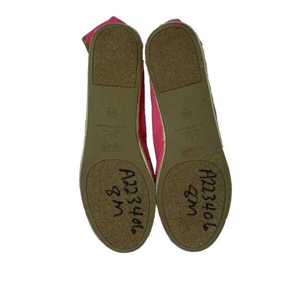 Isaac Mizrahi Starfish Espadrille Flat Shoes Sz 8 Pink Canvas Beaded Summer Vibe - Picture 7 of 12